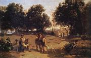 Corot Camille Homero and the shepherds oil painting reproduction